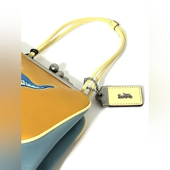 🦖 RARE Coach 1941 Rexy Dinosaur Kisslock Frame Bag in Glovetanned Leather - Picture 9 of 16